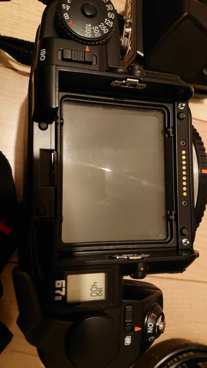 中判カメラ PENTAX 67Ⅱ 通電確認 露出シャッター連動動作確認 レンズ