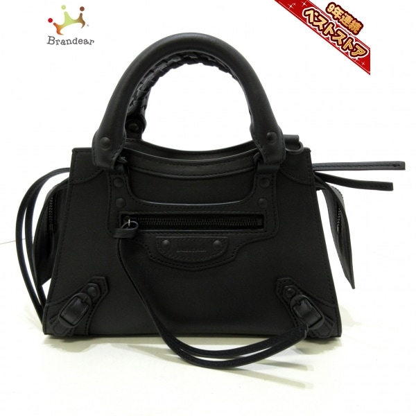 バレンシアガ BALENCIAGA ハンドバッグ 638524 ネオクラシックミニシティ レザー 黒 美品 バッグ