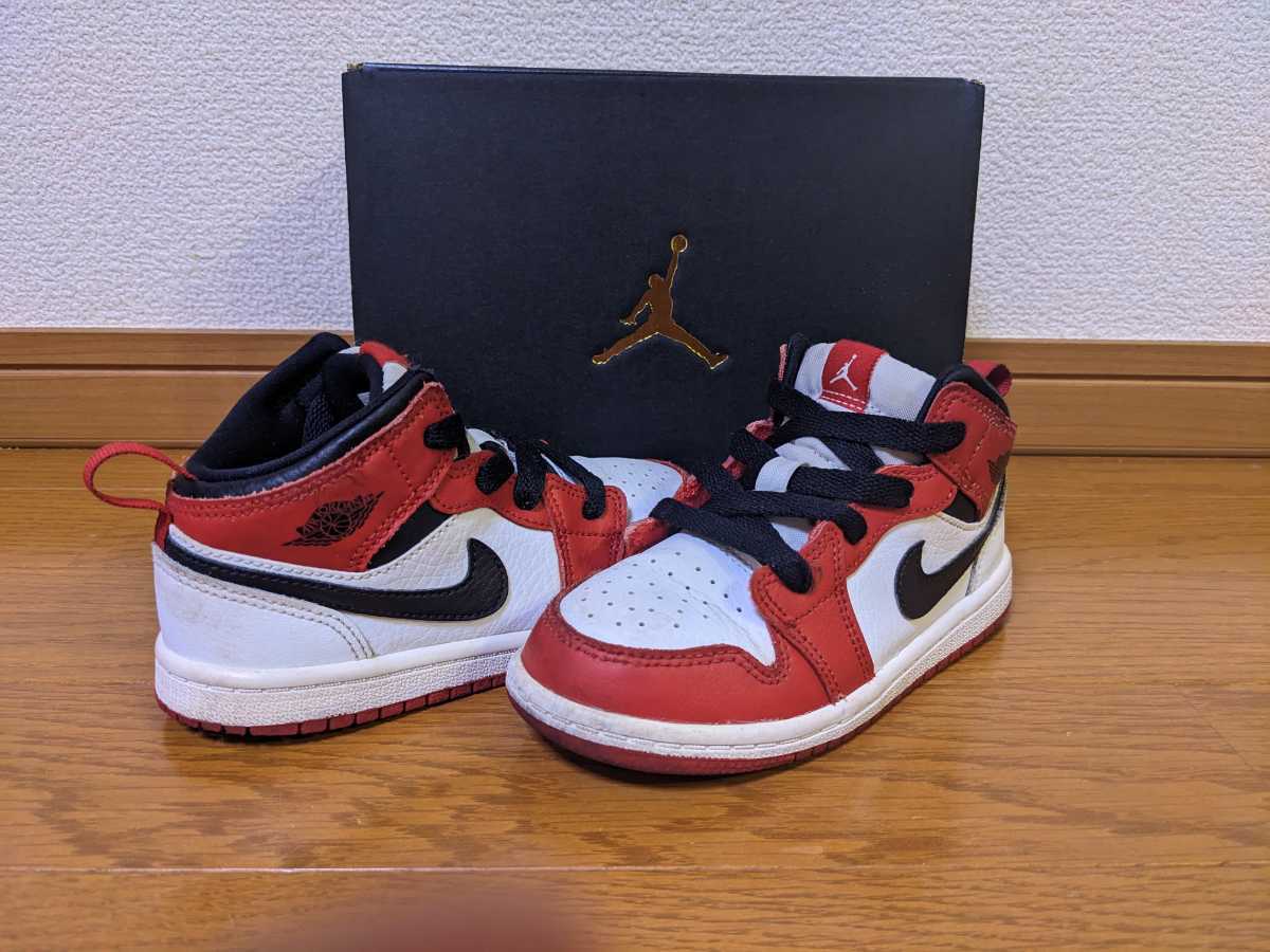 1円スタート　NIKE　AIR JORDAN 1　MID　　　　　　ナイキエアジョーダン1 　15cm