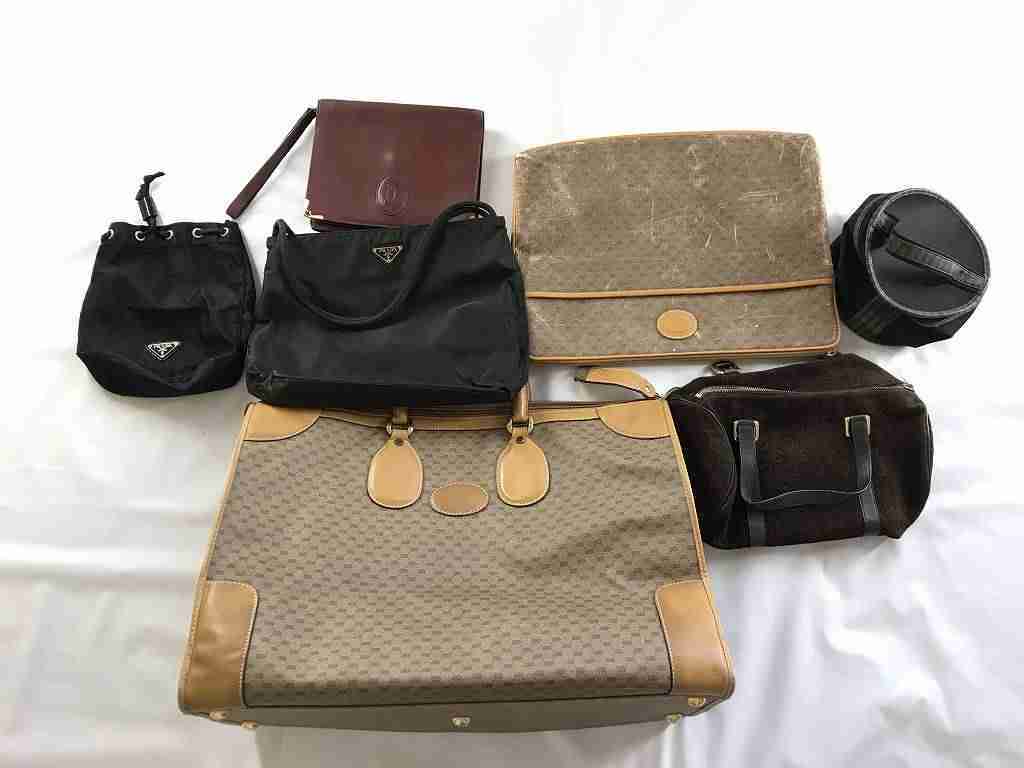 1円 難あり有 プラダ カルティエ フェンディ セリーヌ グッチ トートバッグ クラッチバッグ ポーチ等 大量セット AQ670