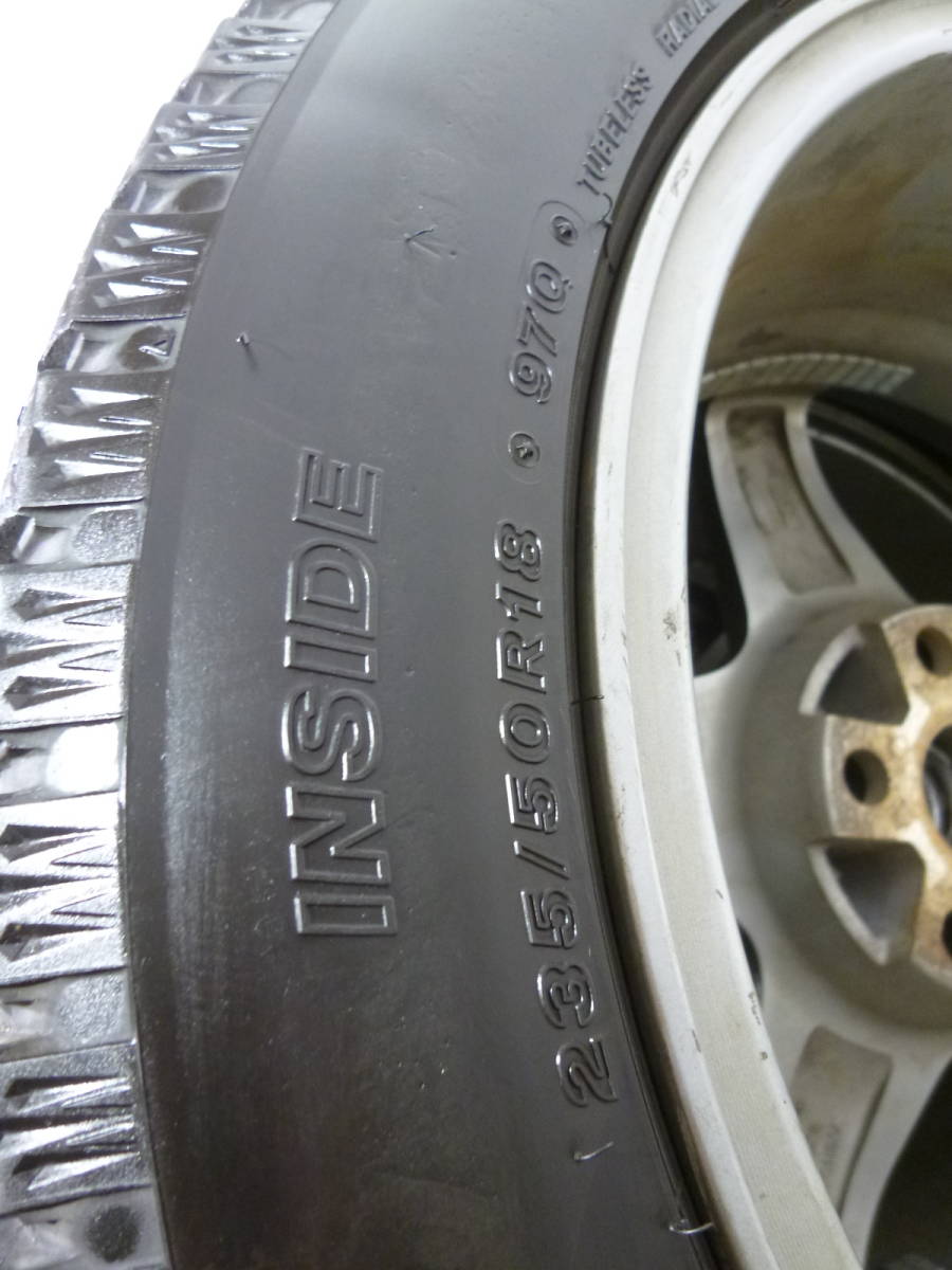 @翌日発送@2020年製@８～９分山＠ レクサスLS専用ホイール付 235/50R18 BS BLIZZAK VRX2 4本！F9088