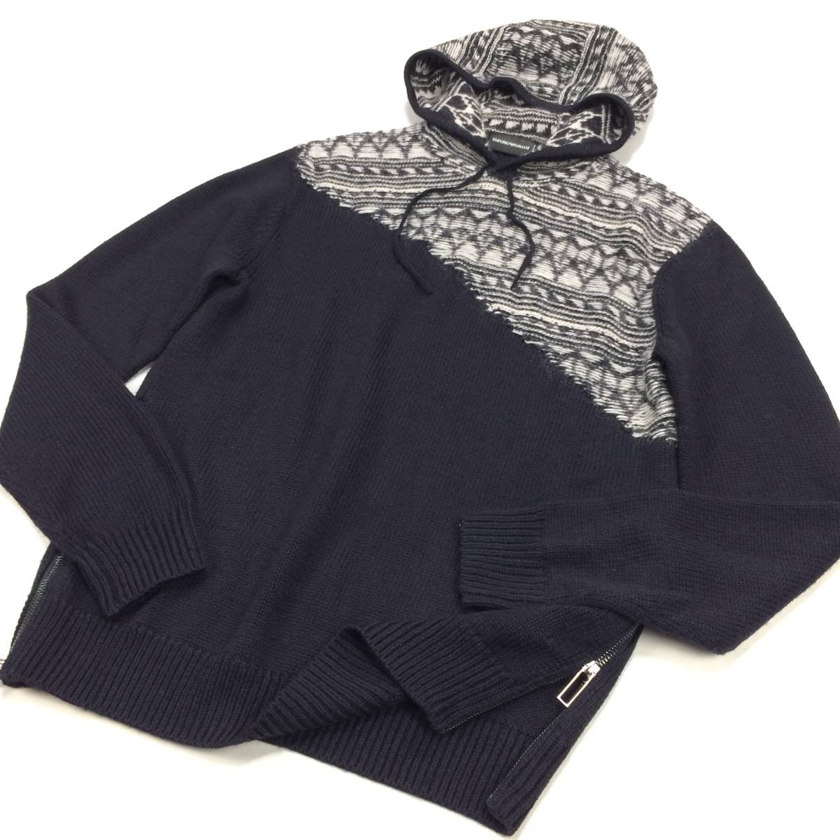 EMPORIO ARMANI/エンポリオ アルマーニ ウール×モヘア 左右スリット 