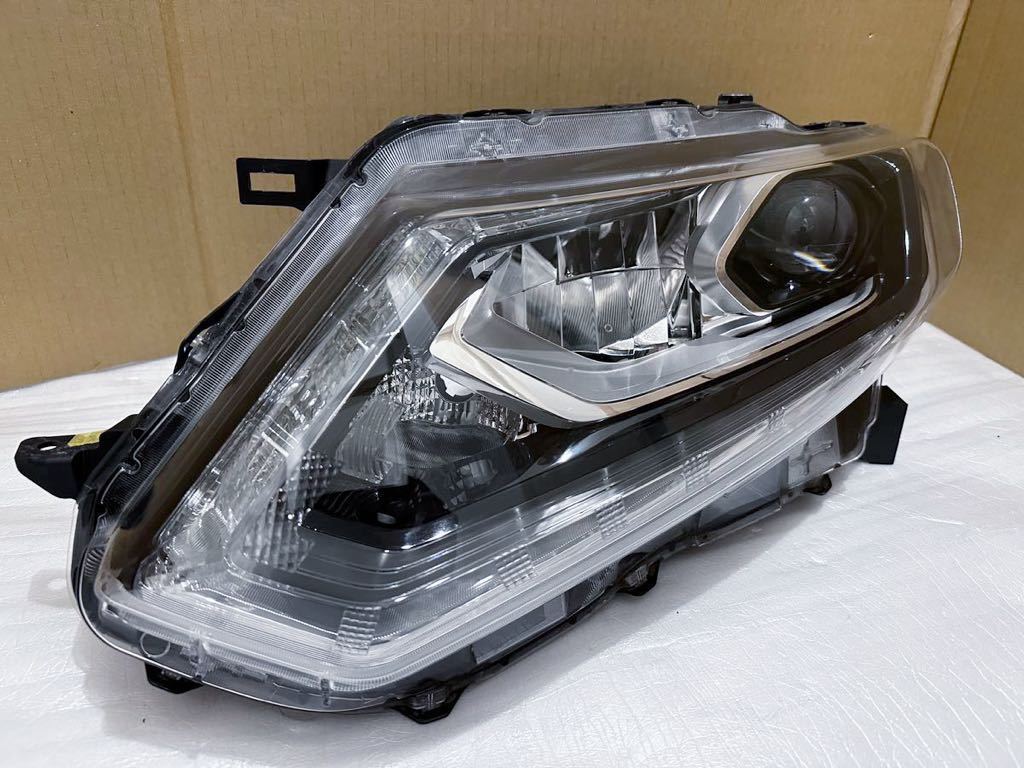 美品 日産 純正 NT32 T32 エクストレイル 前期 LED ヘッドライト ヘッドランプ 左 KOITO 100-17942 ライト 26075-4CA6D 刻印F 即決