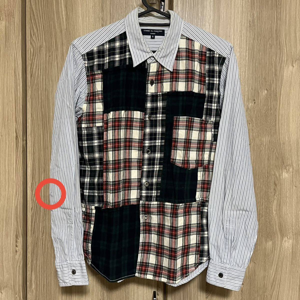 t*e様 COMME des GARCONS HOMME チェック柄パッチワーク COMME des GARCONS HOMME パッチワーク チェックシャツ - メルカリ