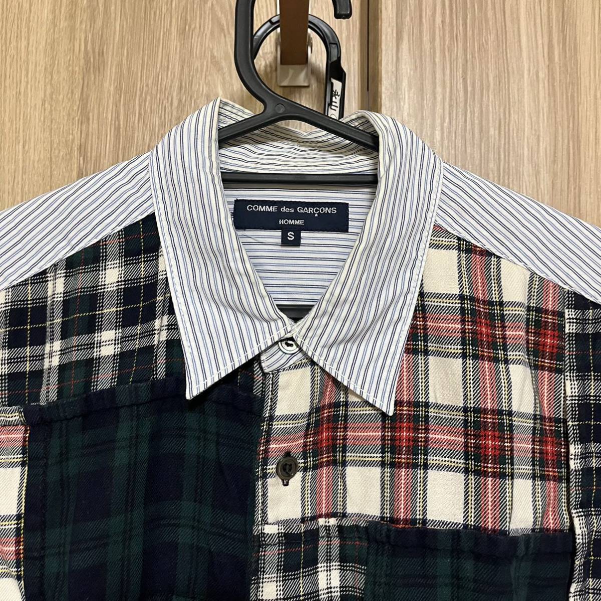 t*e様 COMME des GARCONS HOMME チェック柄パッチワーク COMME des GARCONS HOMME パッチワーク チェックシャツ - メルカリ