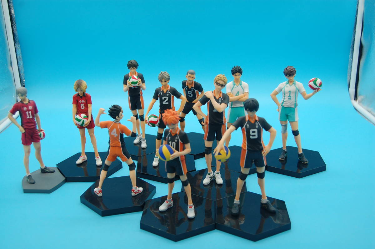 28-5 [現状品]ハイキュー DXF フィギュアセット(日向翔陽/影山飛雄/孤爪研磨/及川徹等)