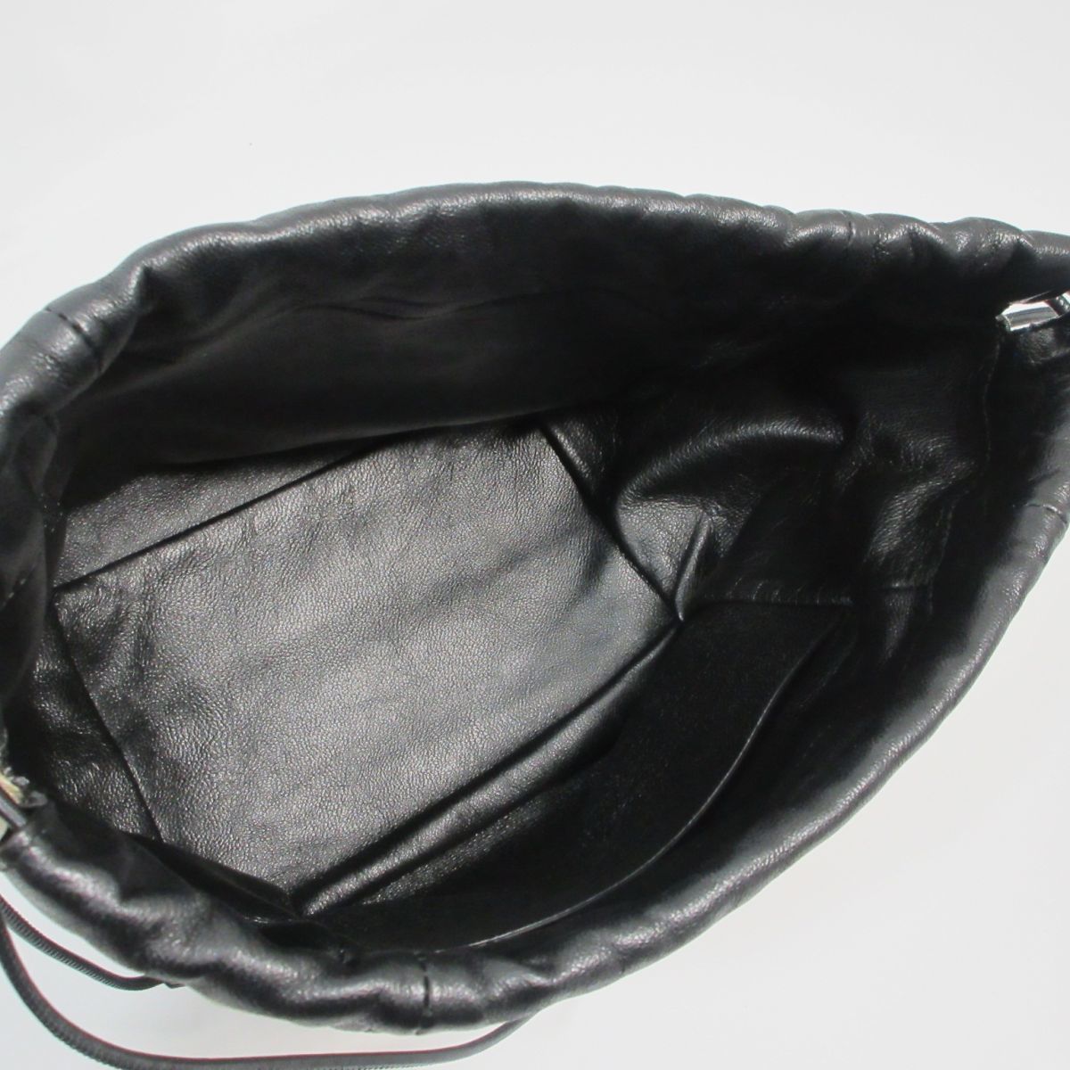 美品 JIL SANDER ジルサンダー キャンバス×レザー 巾着 ドロスト 