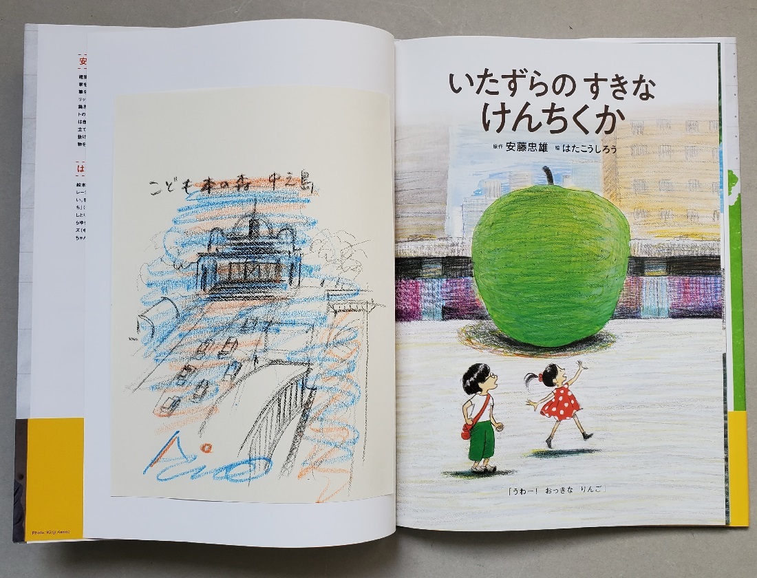 即決・極美■サイン直筆画『こどもの本の森 中之島』入りA■安藤忠雄『いたずらのすきなけんちくか』