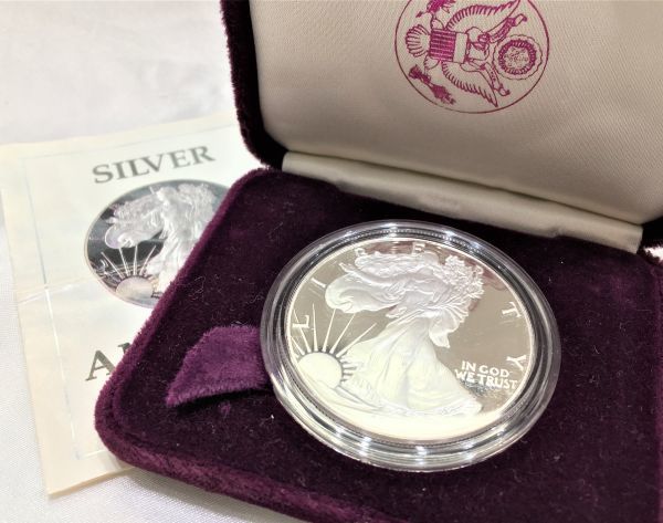 ①◇銀貨◇1987年 アメリカ ウォーキングリバティ イーグル 1OZ