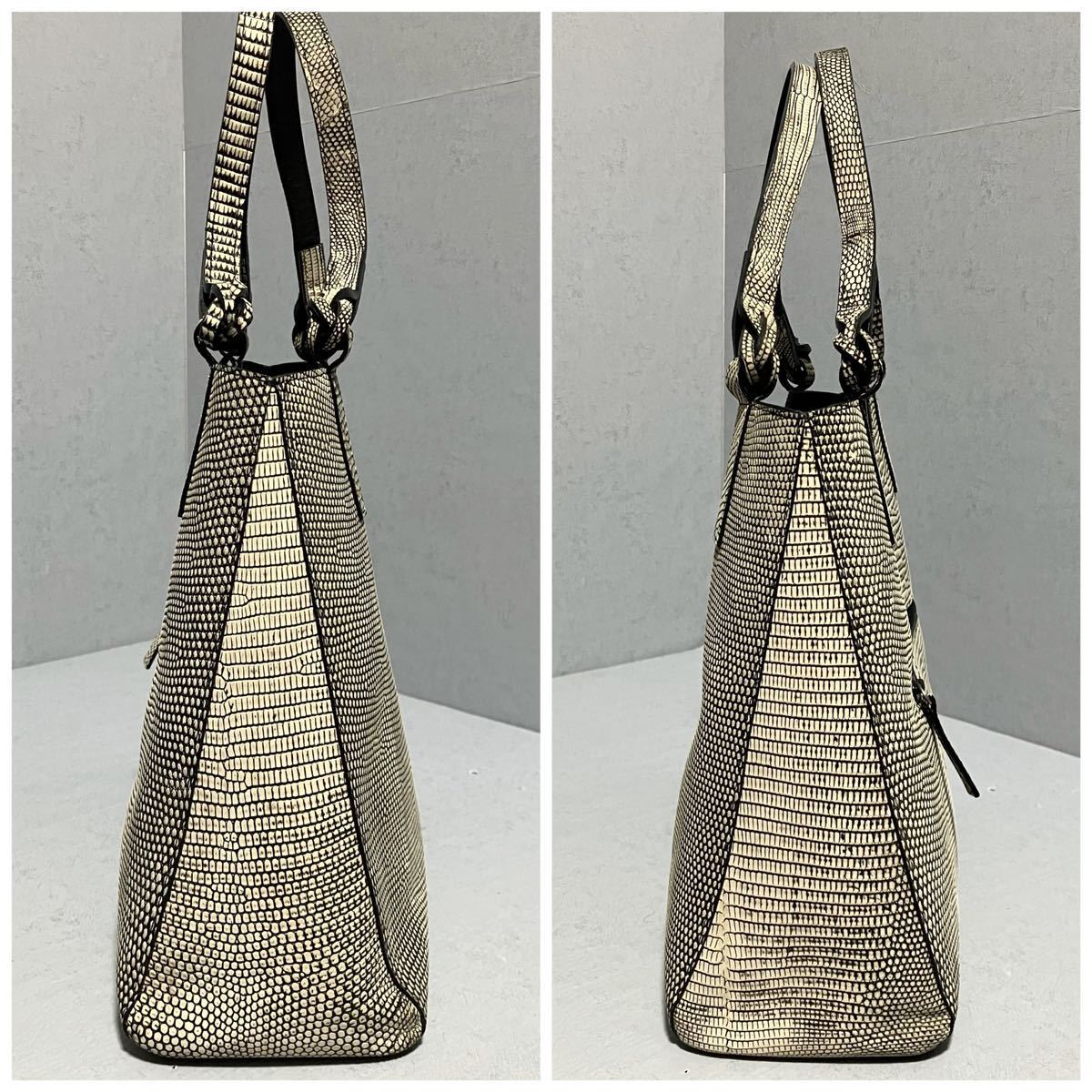 レア マームエレガンス パイソン×リザード 本革 2way ショルダーバッグ