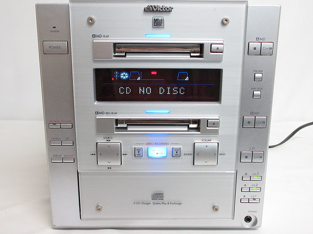 ☆rt2484 ビクター ミニコンポ MX-S7WMD CA-MXS7WMD CD MD ラジオ