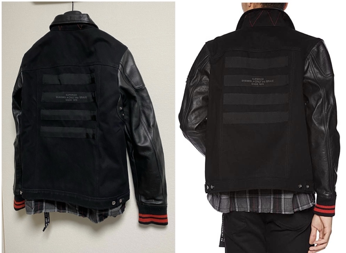 定価78,650円DIESELディーゼルJ-YUKI.カウレザー牛革切替デニム