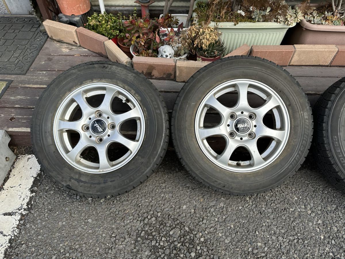 スタッドレスタイヤ 付きホイール 4本　145/80/13 ブリザック　ブリジストン