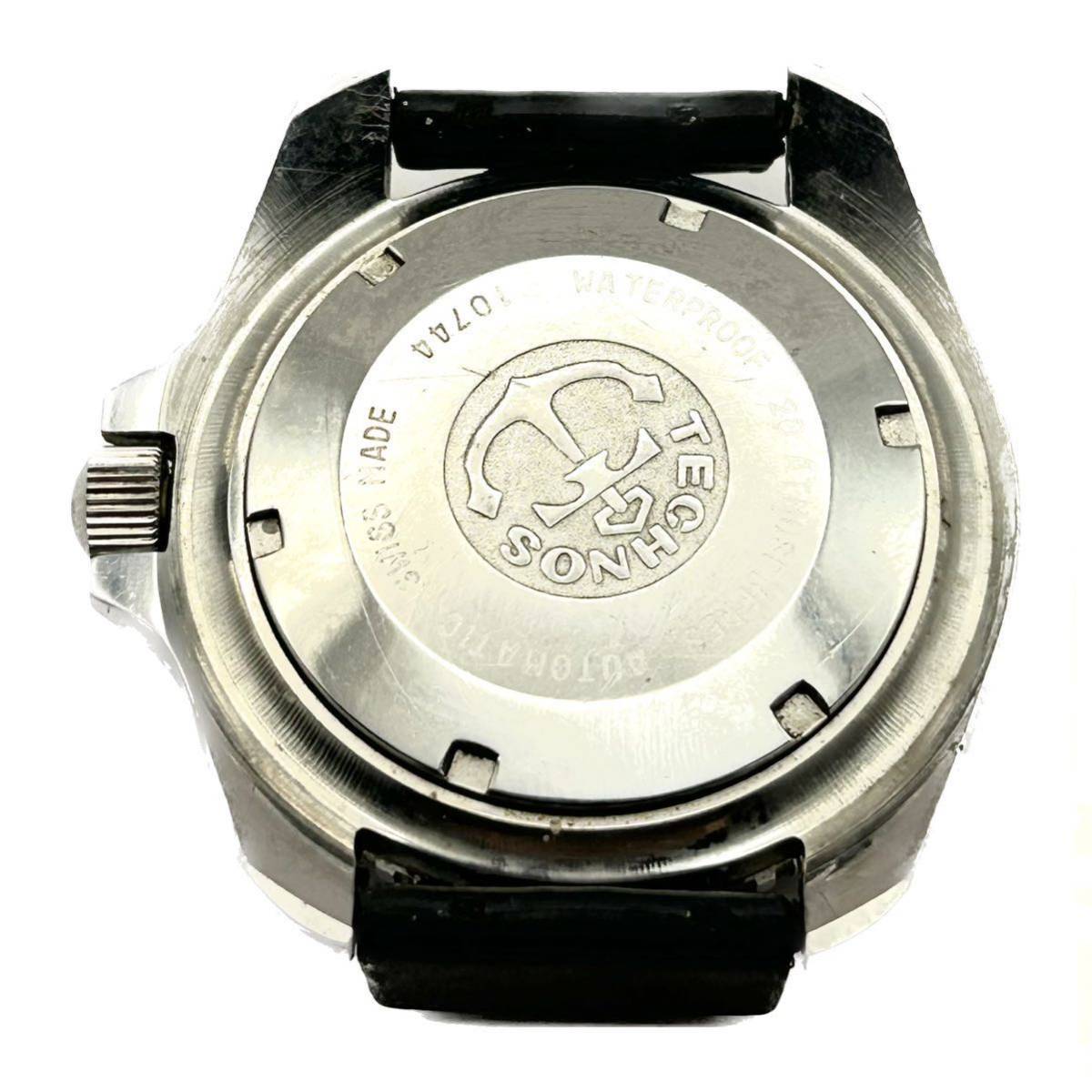 1円〜 TECHNOS テクノス Sky Diver スカイダイバー 25石 自動巻 デイト 