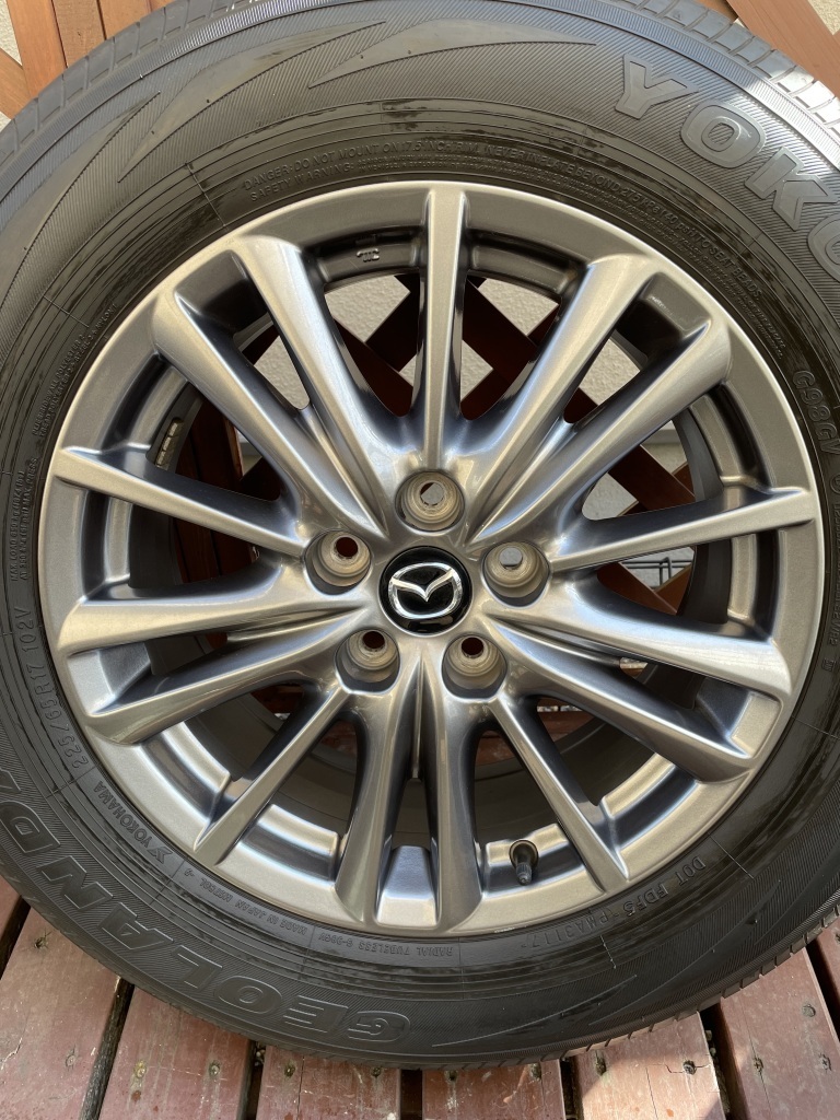 CX-5 CX-8 17インチ純正タイヤ・ホイール4本セット 梱包発送たのメル