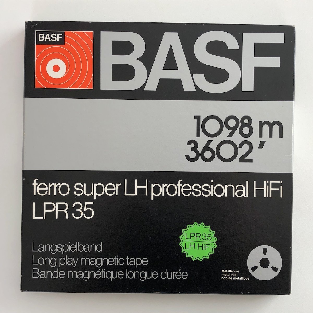 オープンリールテープ BASF LPR35 10号 メタルリール 使用済み 現状品