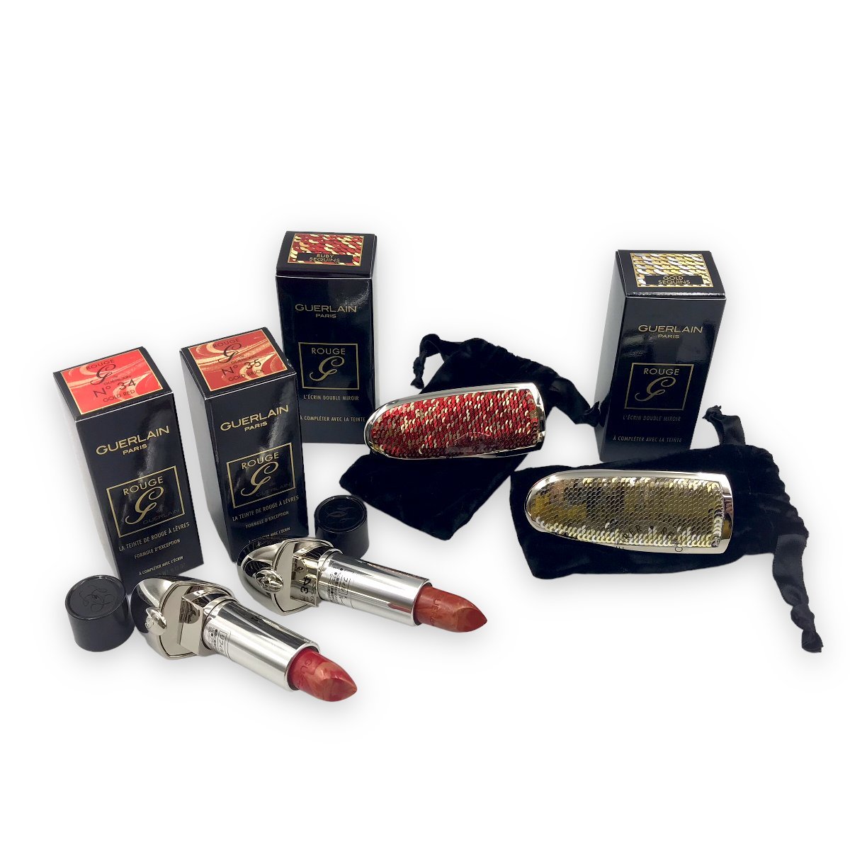 ▽送料無料 ゲラン ルージュ ジェ (リフィル+ケース) 4点セット 定価14520円相当(税込) 未使用 GUERLAIN