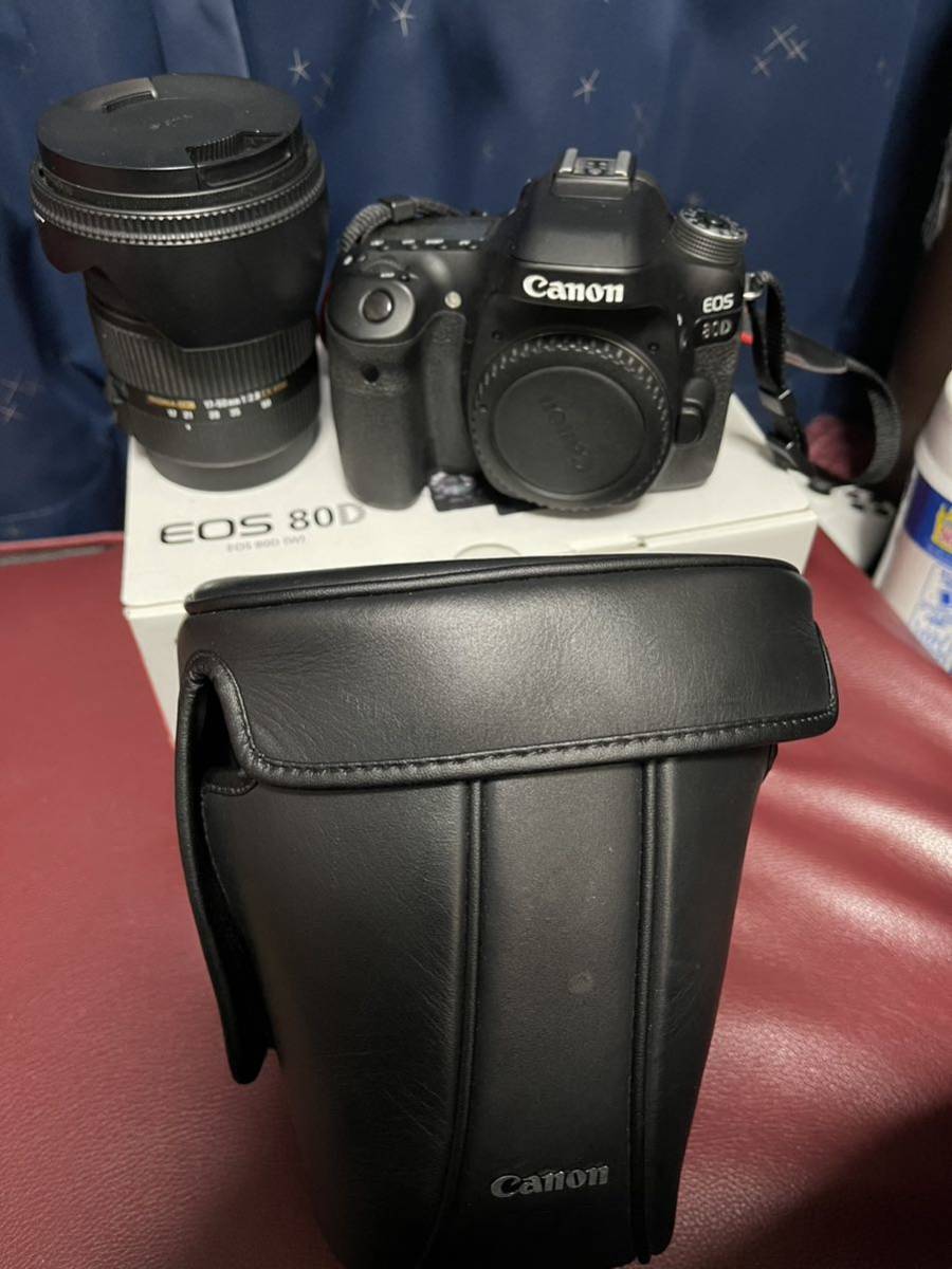 Canon EOS80D SIGMA 17-50mm f2.8 EX HSM 純正レザーケース付き Canon