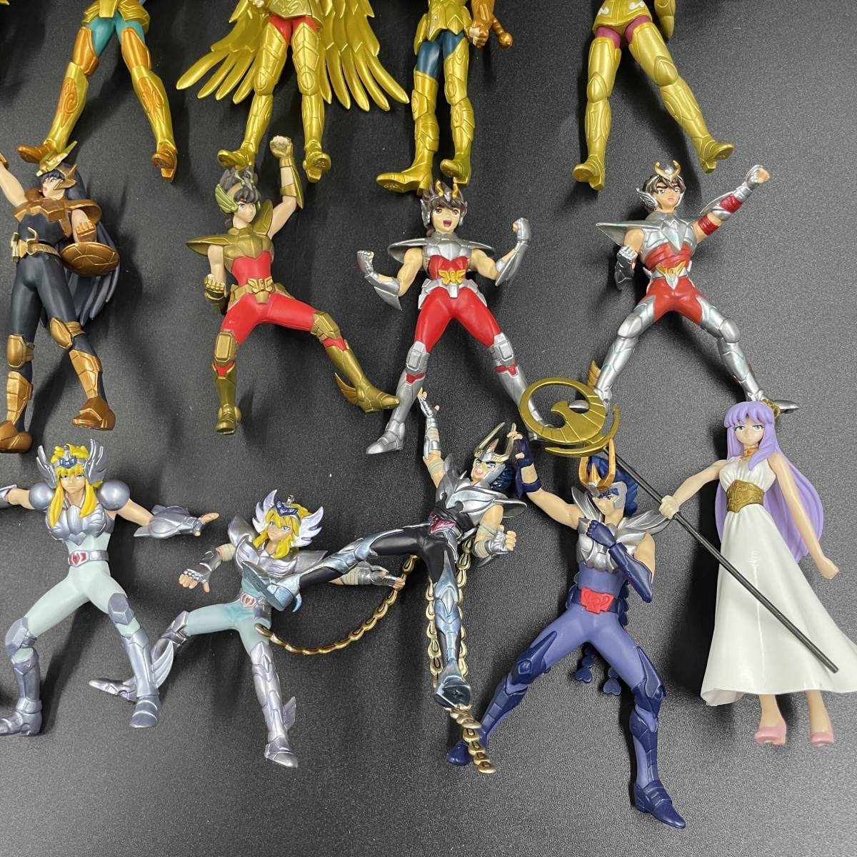 ジャンク HGIF ほか 聖闘士星矢 ミニフィギュア24点まとめ売り ジャンク 聖闘士星矢 ムービングソルジャー HGIF 黄道十二宮編 など
