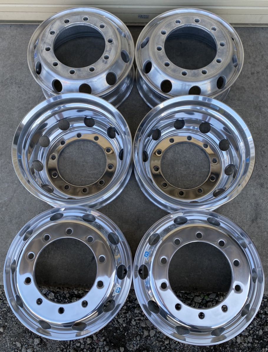 得価，2025 大型 トラック ダンプ ISO規格 アルコア FORGED アルミホイール 22.5&times;7.50 162 10穴 研磨済み 6本セット(ホイール)｜売買されたオークション情報、yahooの商品情報をアーカイブ公開 - オークファ ホイール
