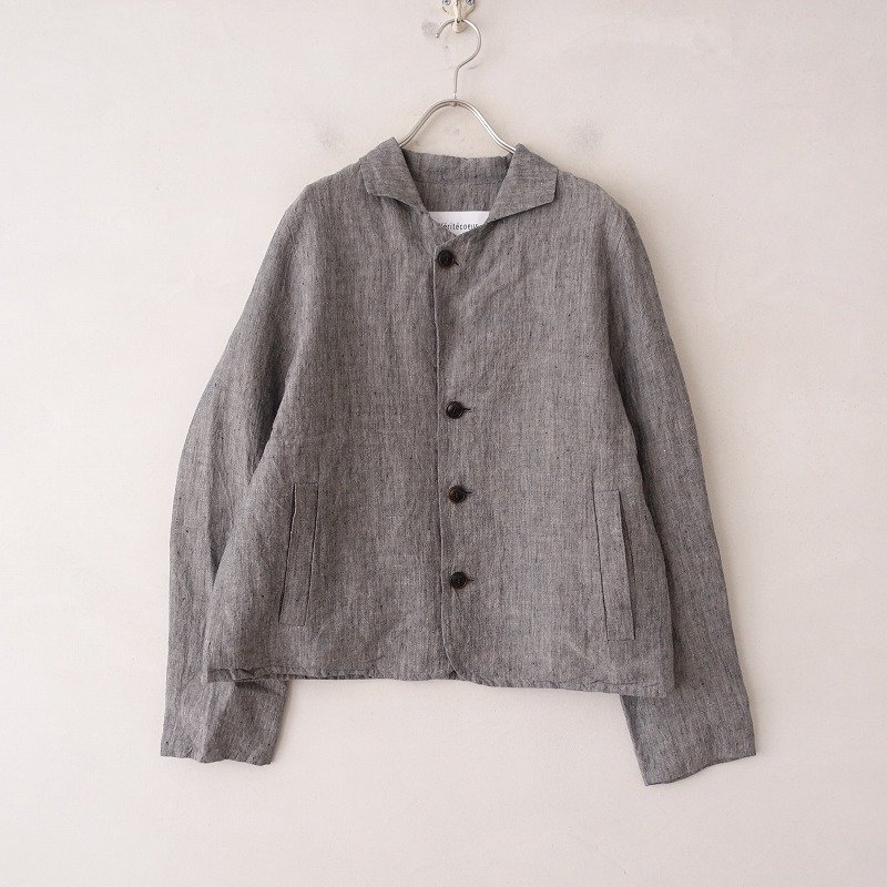 ヴェリテクール Veritecoeur *リネンジャケット*Fグレー系麻ライトアウター無地(jk33-2301-99)【81A32】
