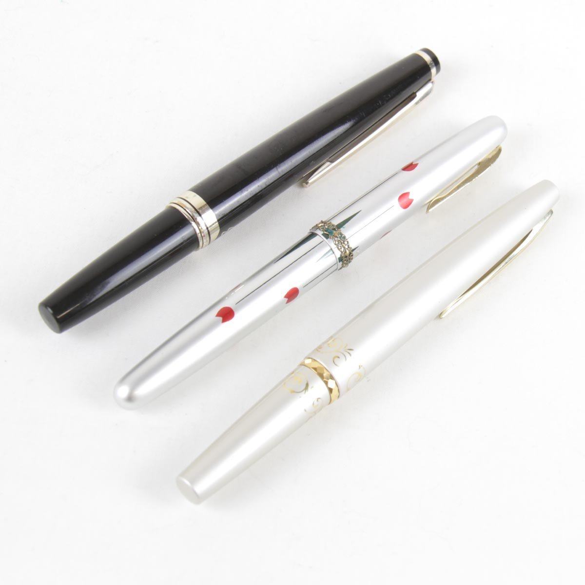  PILOT 3点セット 万年筆 シルバー K18(筆記用具)｜売買されたオークション情報、yahooの商品情報をアーカイブ公開 - オークファン 筆記用具