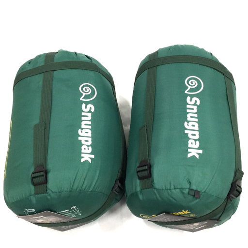 1円 新品同様 スナグパック 寝袋 スリーパーエクストリームスクエア 右ジッパー 2個セット シュラフ キャンプ
