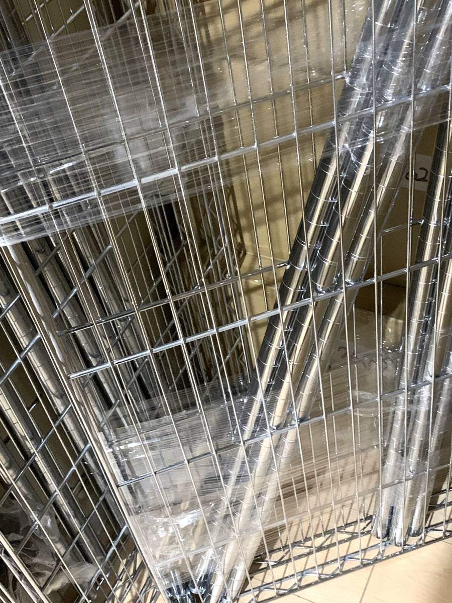 スチールラック 5段棚板+組立ポール+スリーブ+アジャスター W910D460H1780mm メタルシェルフ メタルラック [キャスター無し/追加有]