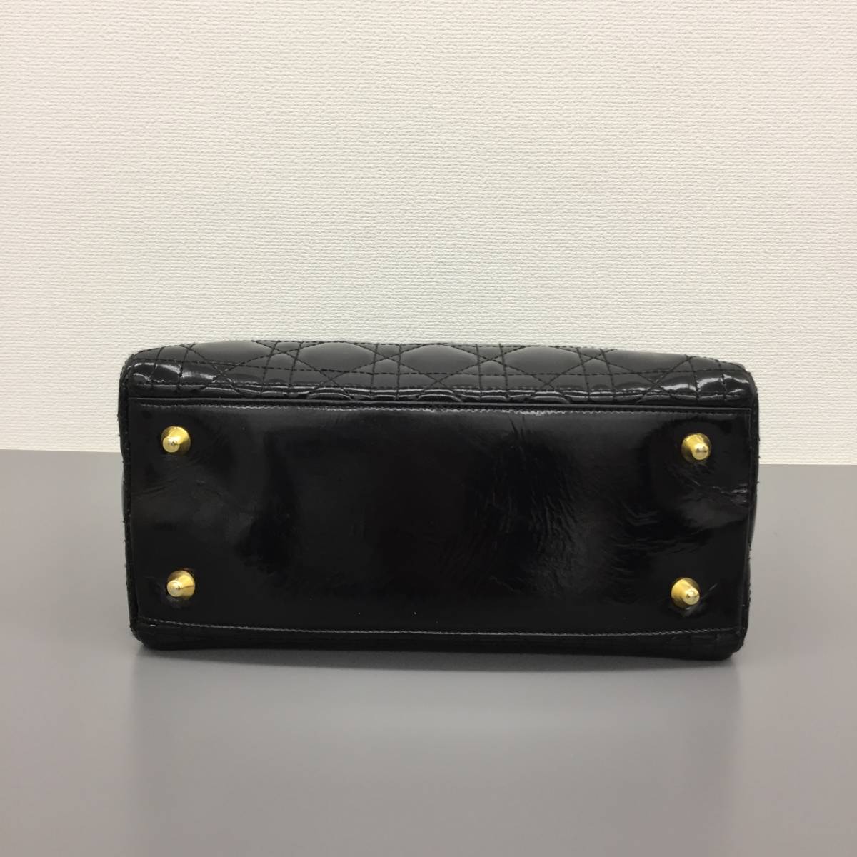 美品】Christian Dior クリスチャンディオール エナメル ハンドバッグ 