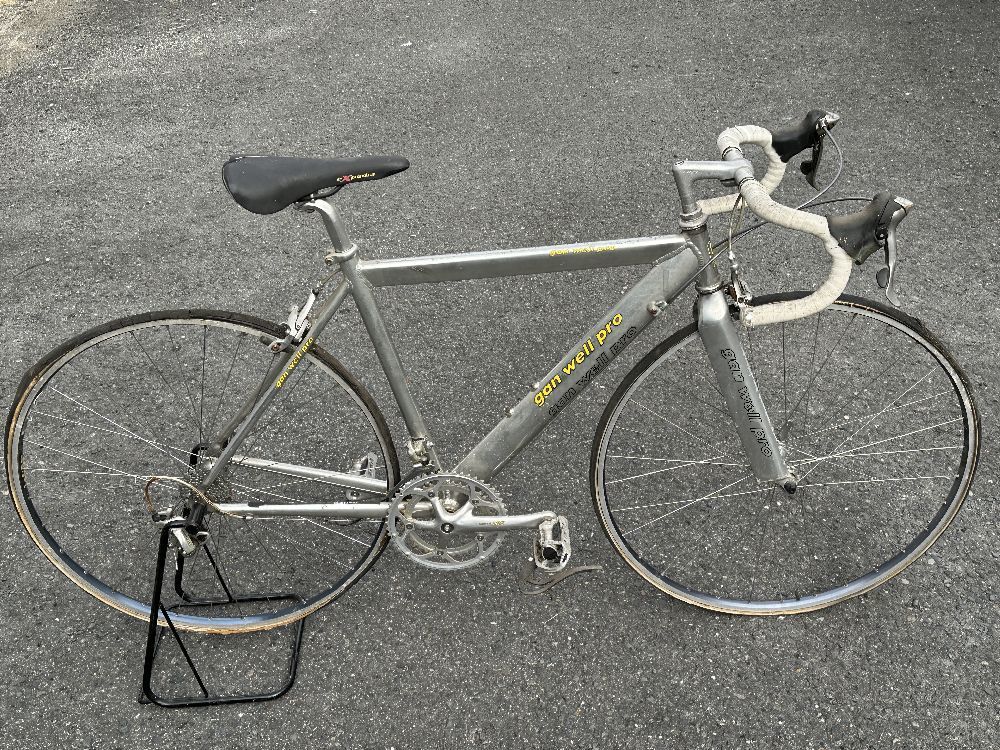 美品GAN WELL PRO ロードバイクフレーム ホワイト 競輪