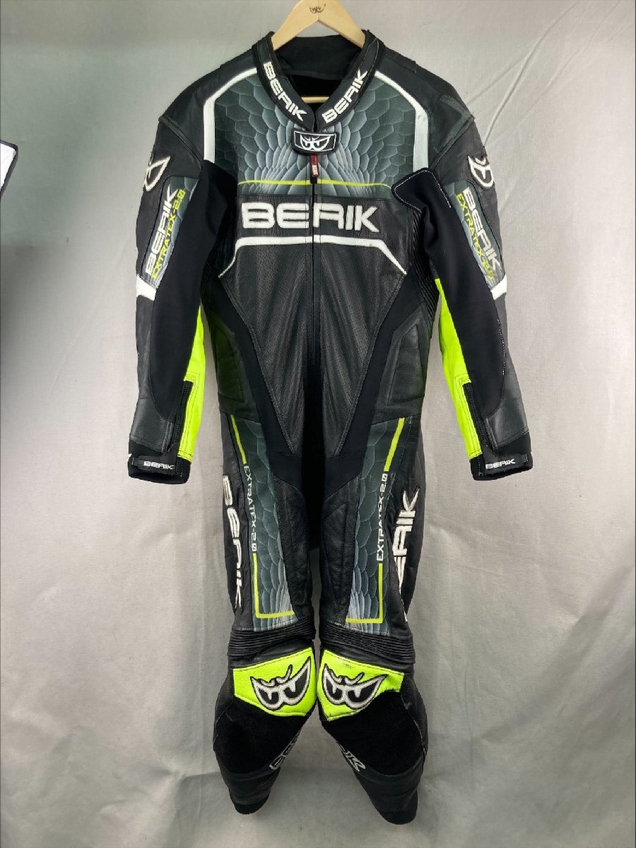 修理サンプル BERIK ベリック レーシングスーツ BLACK/YELLOW 52サイズ