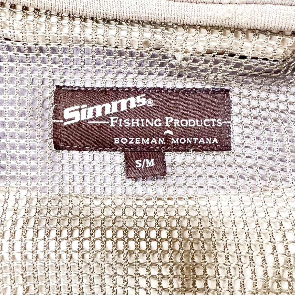 激レア 旧ロゴSIMMS シムス フィッシングベスト 斜めロゴ