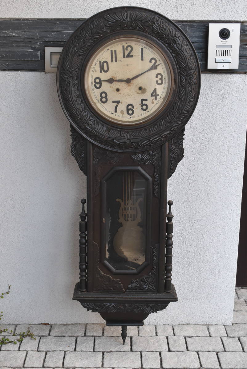 精工舎 アンティーク 精工舎 ひまわり時計 壁掛け 柱時計 機械式