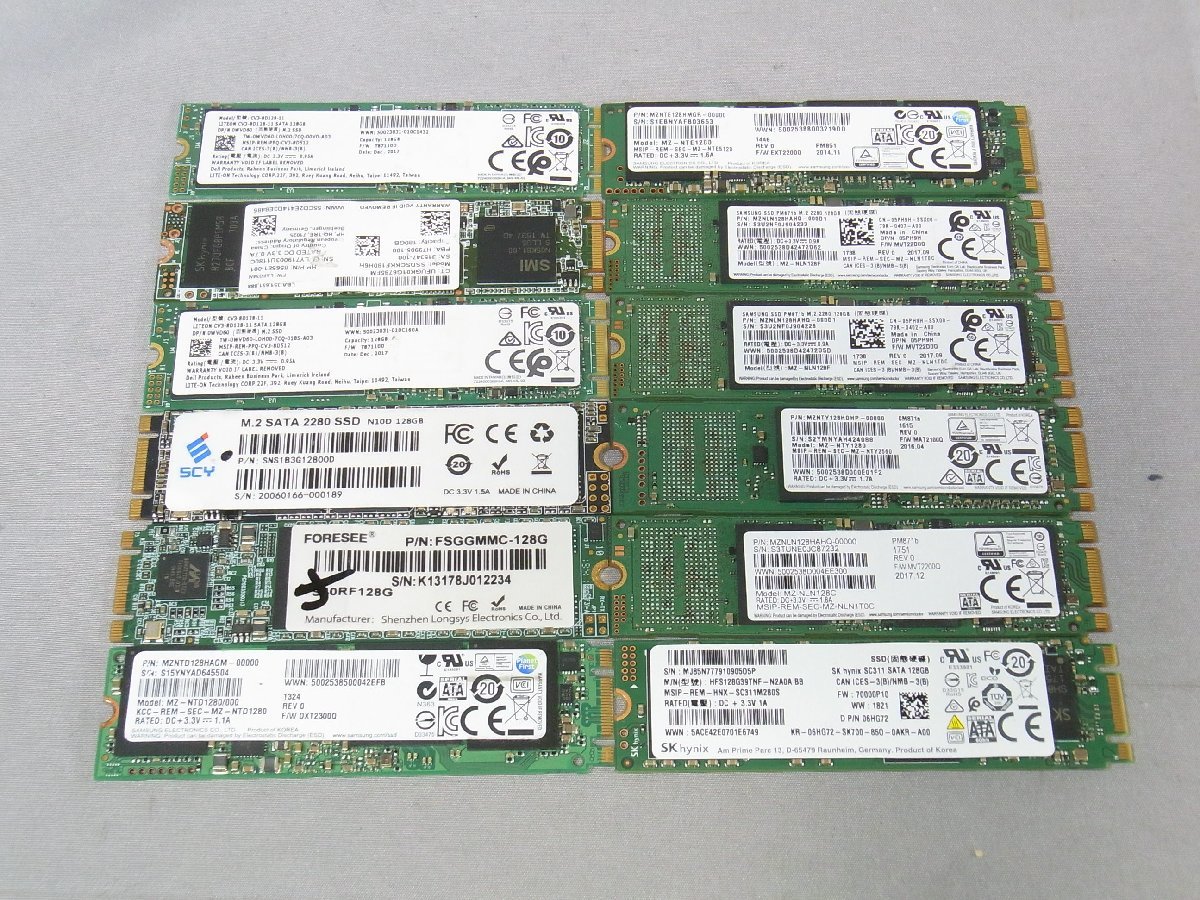 B33105 O-12428 M.2 SSD 2280 128GB 12個セット 判定正常