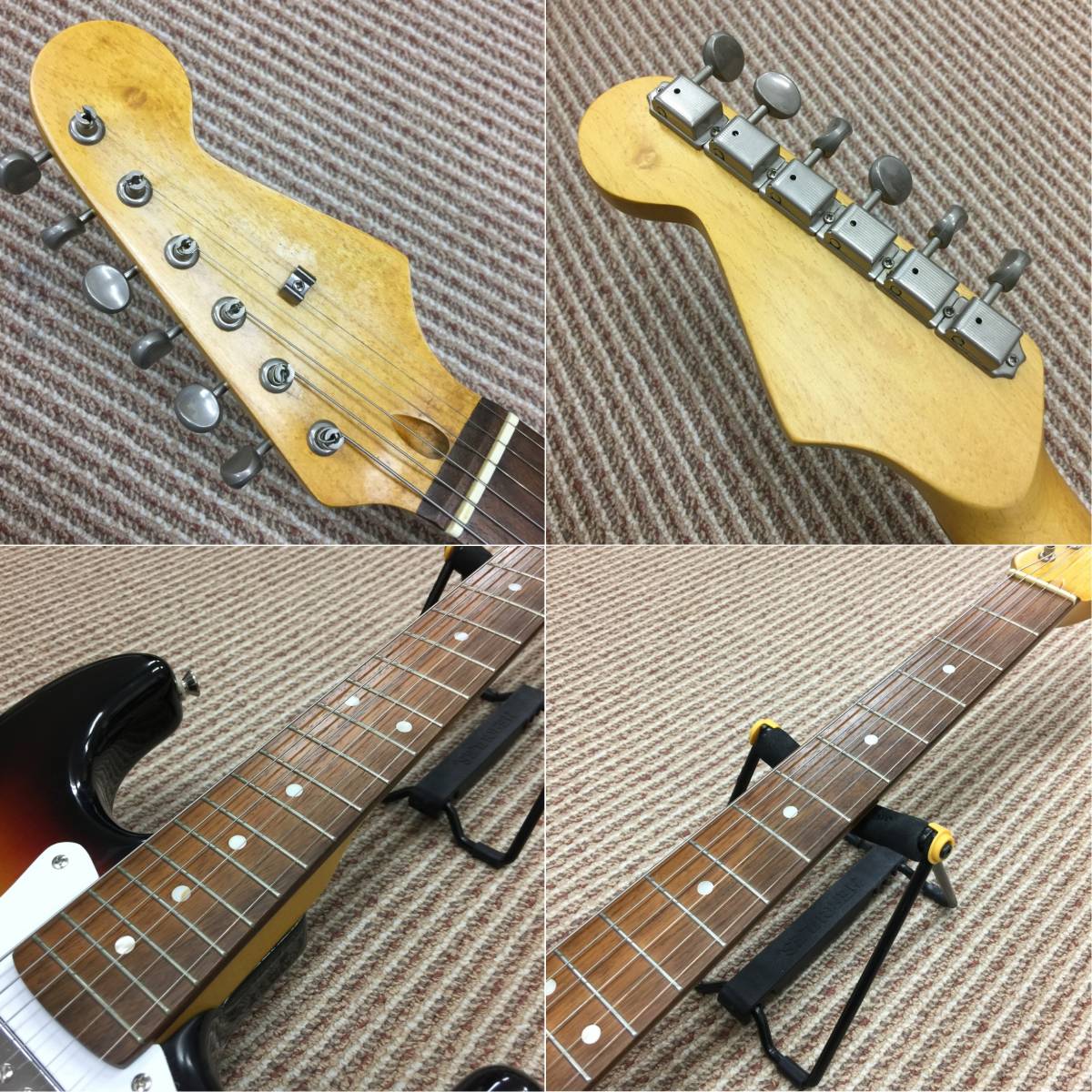 ミニハム2発改 サンバーストのストラトモデルです。 ミニチュア ストラトタイプ ギター