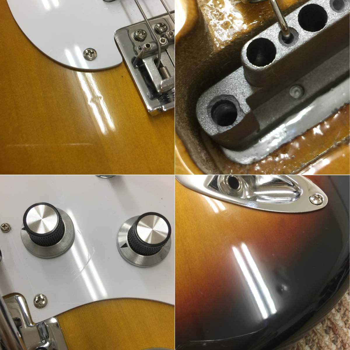 ミニハム2発改 サンバーストのストラトモデルです。 ミニチュア ストラトタイプ ギター