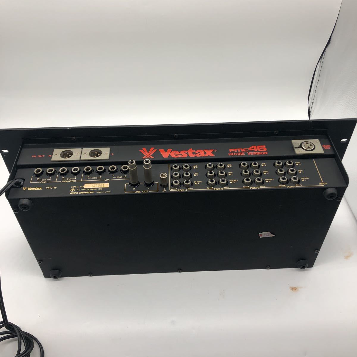 E/F366571】Vestax ベスタックス DJミキサー PMC46 通電確認OK