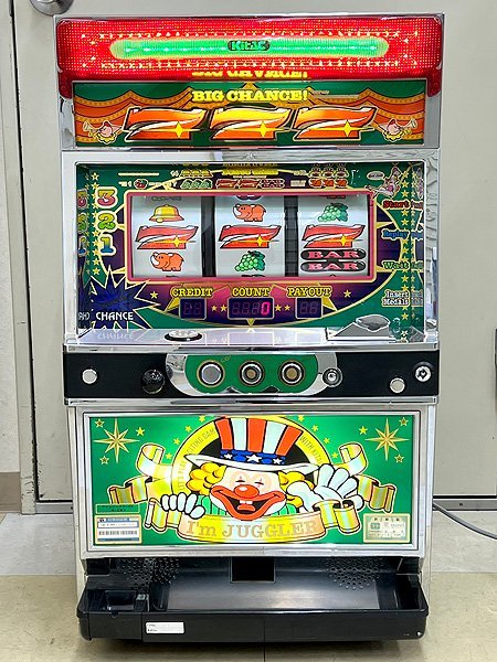 札幌市発 北電子 スロット実機 アイムジャグラーEX（緑）コイン機 家庭