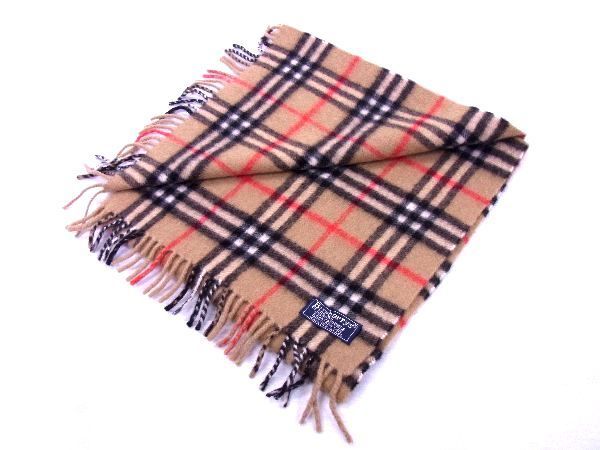 1円 □極美品□ Burberrys バーバリーズ ノバチェック カシミヤ100
