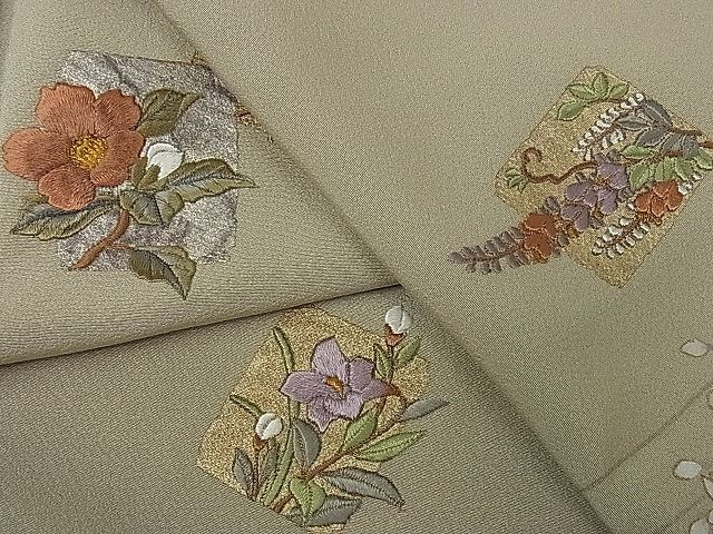 驚きの破格値，高品質 平和屋着物 訪問着 刺繍 色紙重ね草花文 金銀彩 逸品 gh1511(仕立て上がり)｜売買されたオークション情報、yahooの商品情報をアーカイブ公開 - オークファン 仕立て上がり