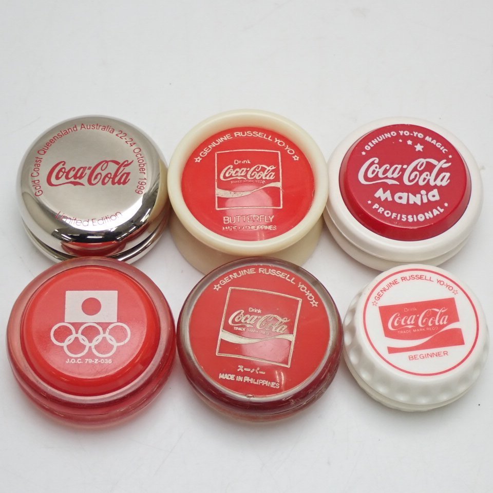 【当時物】コカ・コーラ ラッセルヨーヨー 6点セット 箱付き・ケース入り有 ☆1円 Russell/ラッセル コカコーラ ヨーヨー 6点/バタフライ/MANIA