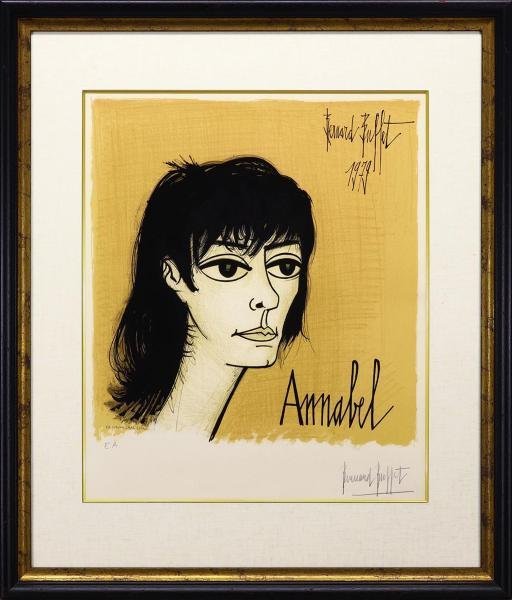 Bernard Buffet ベルナール・ビュフェ リトグラフ 額装 肖像画 【公式