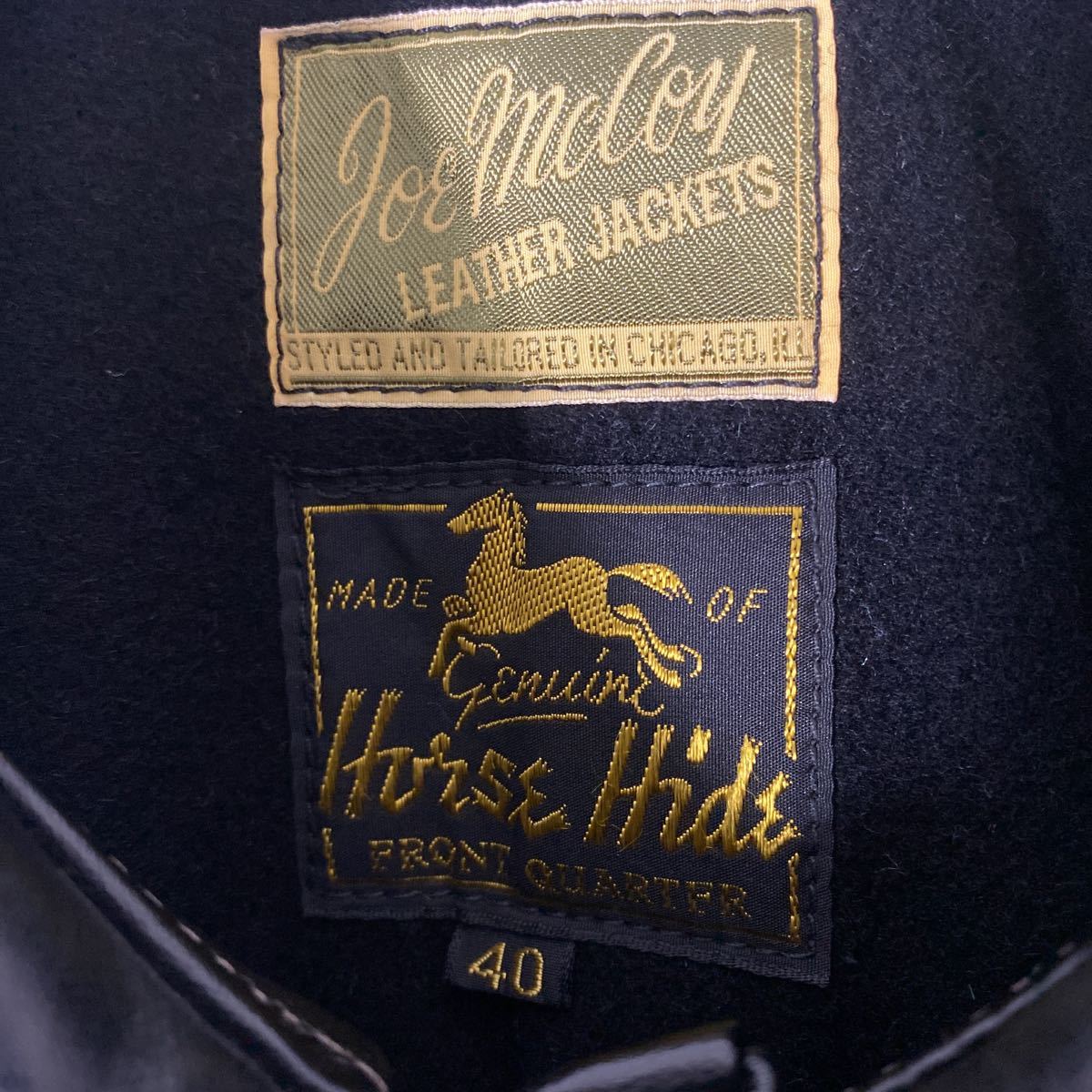 美品 希少 Joe McCoy horse hide jacket 40 ジョー マッコイ 馬 革 