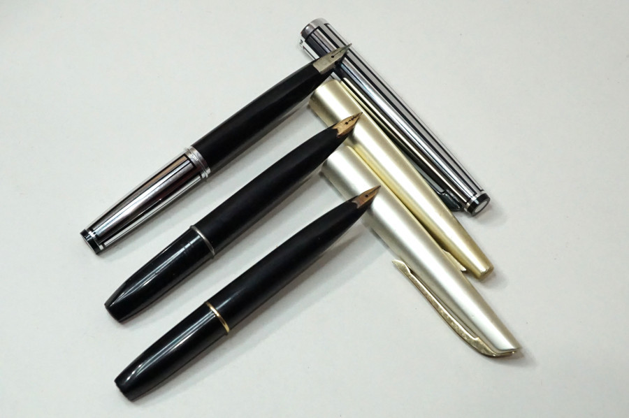 PLATINUM プラチナ 万年筆 ペン先 18K 3本 プラチナ万年筆 18k 3本 1円～ PLATINUM ペン先18K 3本まとめて ケース