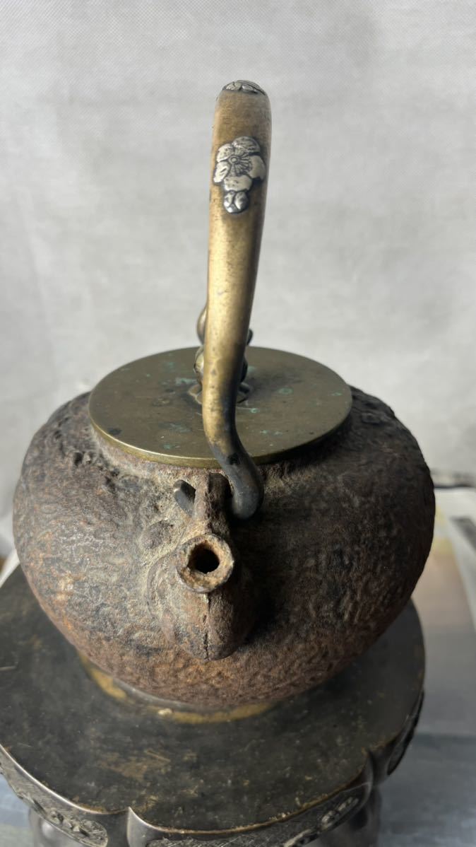 酒器/銀製 盃/純銀 鉄瓶風 酒器セット すいません