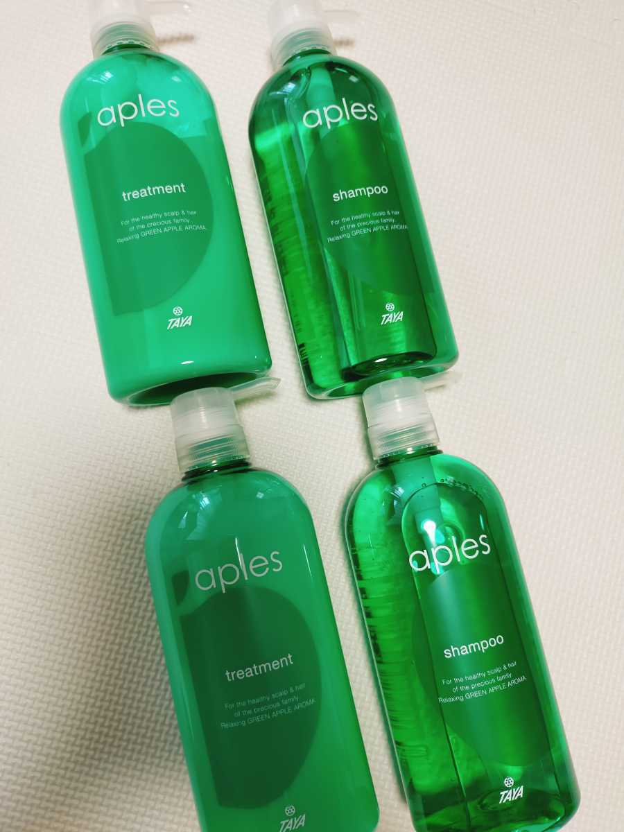 【送料無料】アプルズ4本セット TAYA aples シャンプー＆トリートメント各2本 りんご果実エキス ダメージヘア