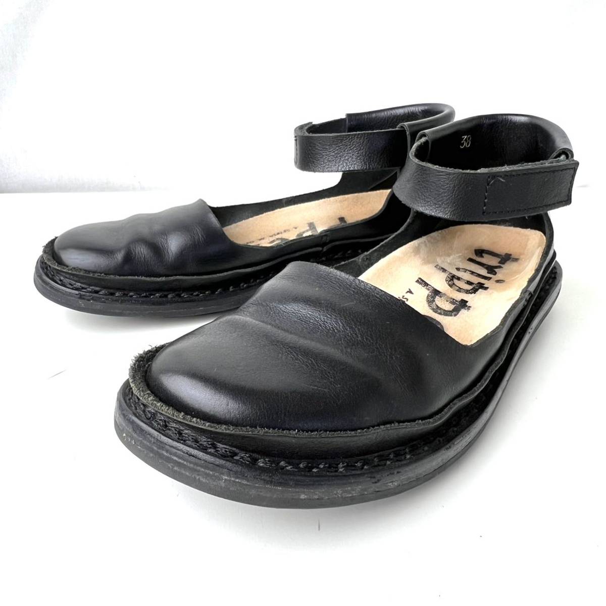 TRIPPEN トリッペン ストラップシューズ コンフォートシューズ 靴 黒 38