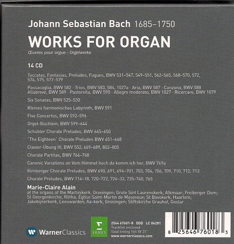 新品未開封 廃盤 J.S.バッハ オルガン作品大全集 マリー=クレール・アラン J.S.バッハ: オルガン作品全集(全201曲)(3回目録音最新盤