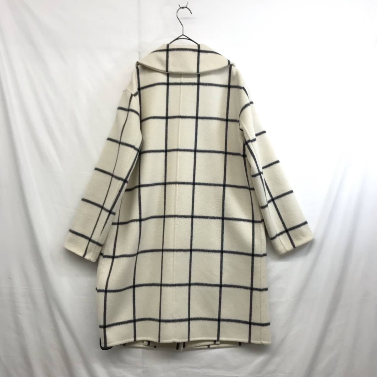 NZ1620○MACKINTOSH リバーコート○38/M○ホワイト系 ウインドウペン 