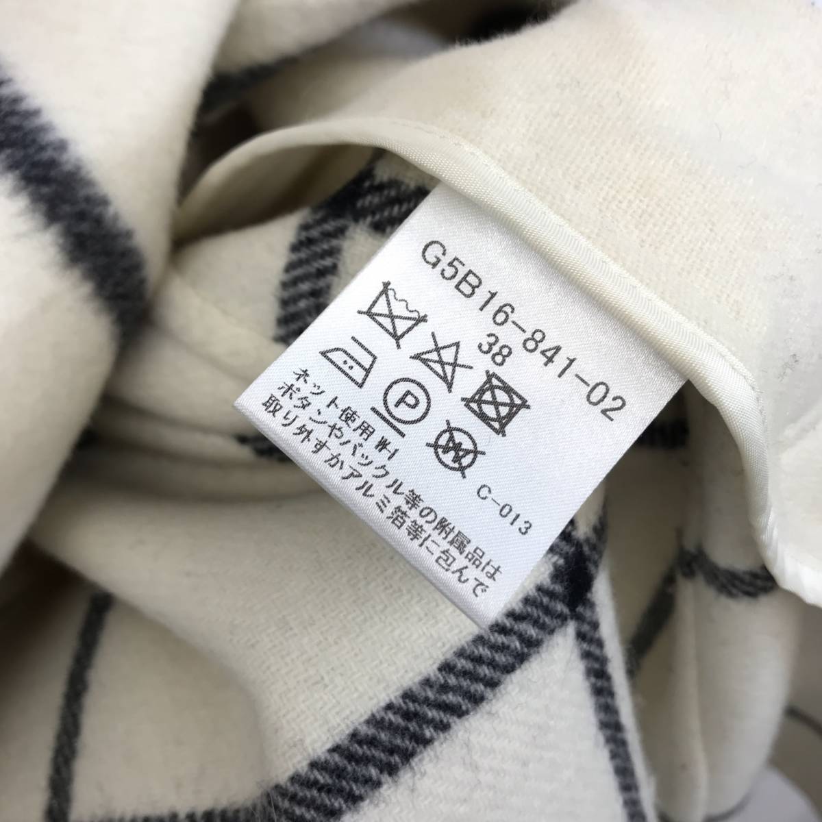 NZ1620○MACKINTOSH リバーコート○38/M○ホワイト系 ウインドウペン 